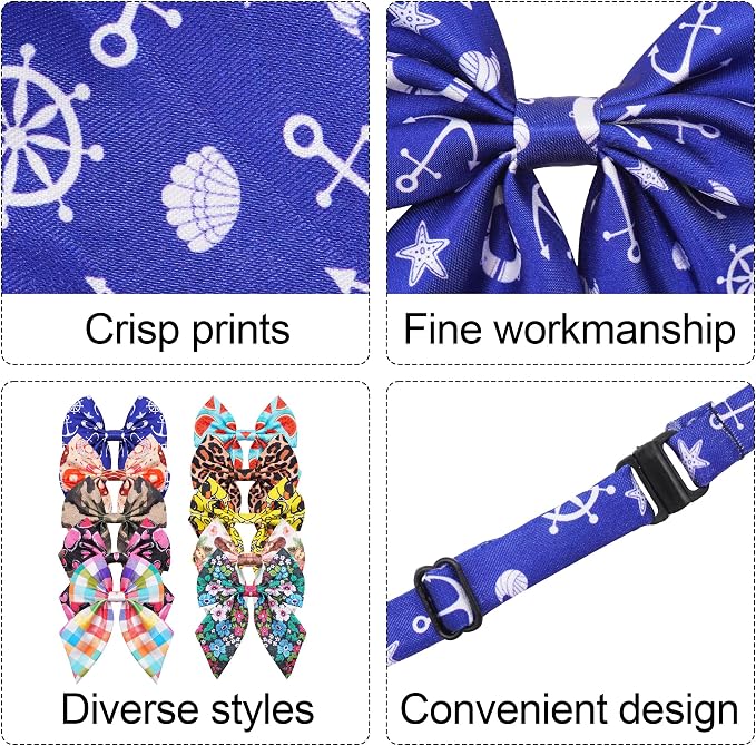 PET SHOW 10 Pack Sailor Dog Bowties Daily for Large Dogs