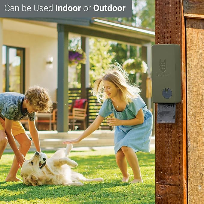 SVD.PET Dog Poop Bag Dispenser, Wall Mount Pet Waste Bag Dispenser Station | Weatherproof Outdoor or Indoor Bag Holder, Easy to Refill Magnetic Cover (Army Green, Dispenser only)