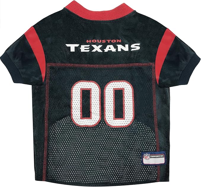Pets First NFL Houston Texans Dog Jersey, Size Small, Football Shirt Costume for Pet, Dog Sports T-Shirt, NFL Team Clothing for Cats, Licensed Pet Apparel Available in 7 Sizes and 32 Teams