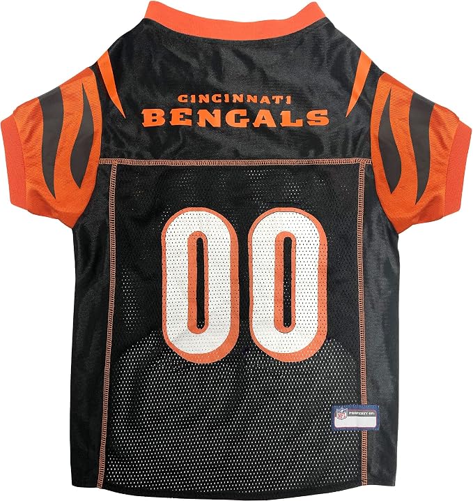 Pets First NFL Cincinnati Bengals Dog Jersey, Size X-Small, Football Shirt Costume for Pet, Dog Sports T-Shirt, NFL Team Clothing for Cats, Licensed Pet Apparel Available in 7 Sizes and 32 Teams