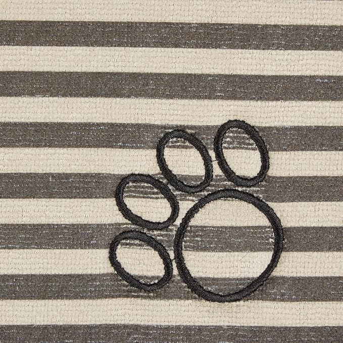 Bone Dry Machine Washable, Ultra Absorbent Pet Mat, 10x18, Brown Stripe