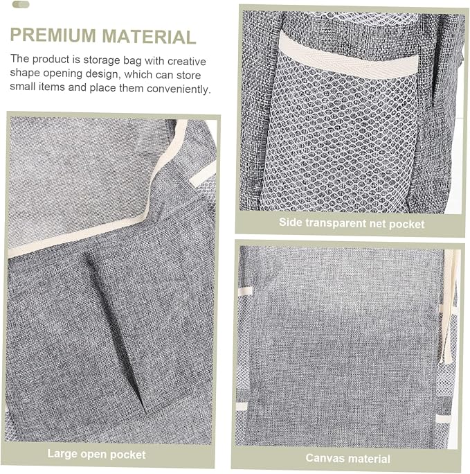 Pet Storage Pouch Breathable Hanging Organizer for Toys and Food Household Accessory Grey Convenient and Safe for Pets Boys and Girls and Home Organization