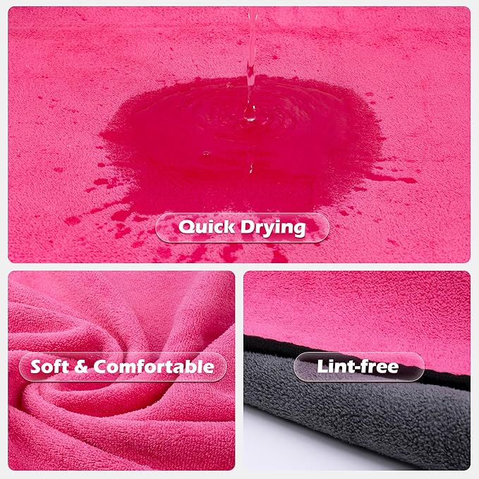 MICOOYO Dog Towels for Drying Dogs 3 Pack, Ultra Absorbent Microfiber Pet Bath Blanket | Quick Dry Towel for Dogs and Cats, 28"x40", L