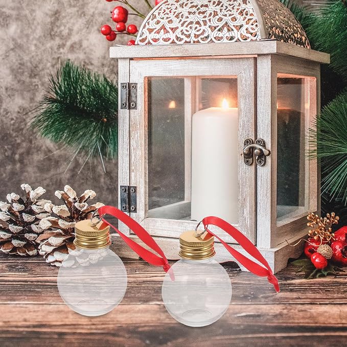 SOIMISS 10pcs Golden Bulb Shape Candy Bottles Made of Pet, Fillable and Leak-proof Juice Storage Bottles for Party Hanging Decors and Holiday Event Supplies