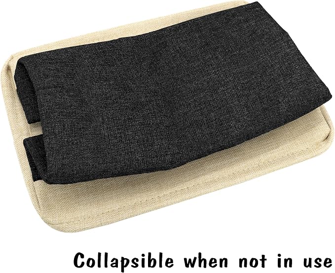 PET ARTIST Dog Toy Basket, Large Collapsible, Black, M: 15"x11"x9" | Dog Toy Bin Box, Comfortable Handles, Large Pet Toy Storage Organizer, For Accessories, Toys, Coat & Clothing, Blanket Leash