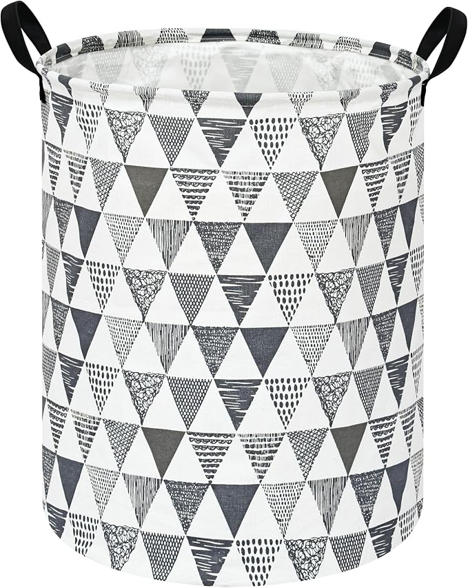 Baby Waterproof Storage Basket Kids Hamper Nursery Bins Organizer Gift Toy Box Laundry Basket for Women Large Canvas Collapsible Chest for Home/Dorm/Office/Room Decor