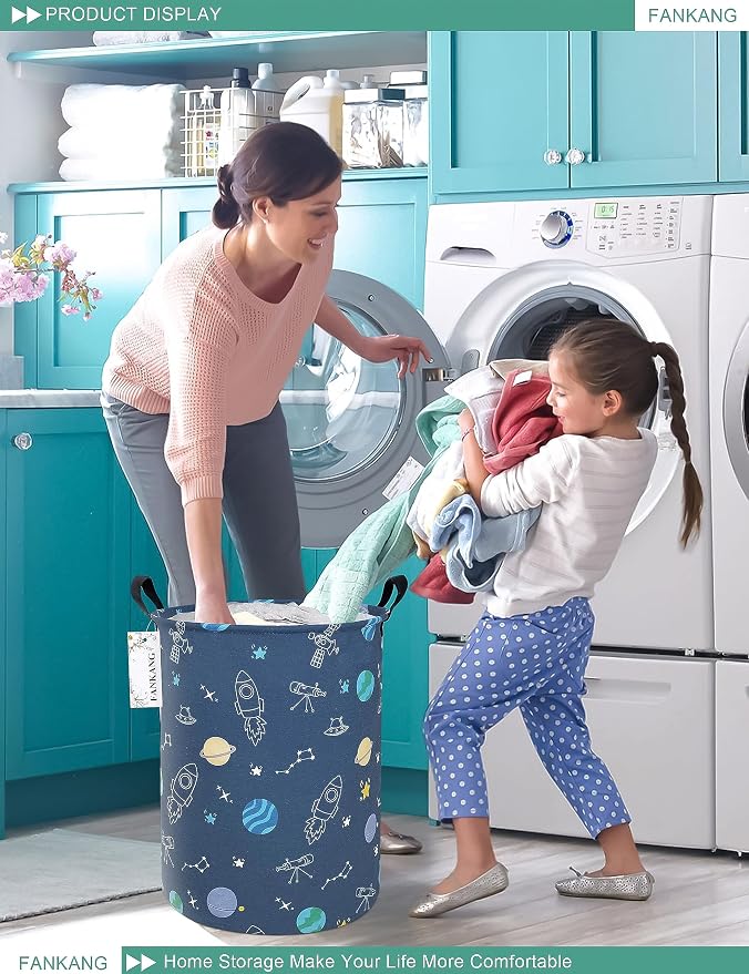 Storage Bin Foldable Nursery Organizer Basket Space | Foldable with Waterproof PE Coating Organizer Bin for Kids Boys and Girls,Office,Bedroom,Clothes