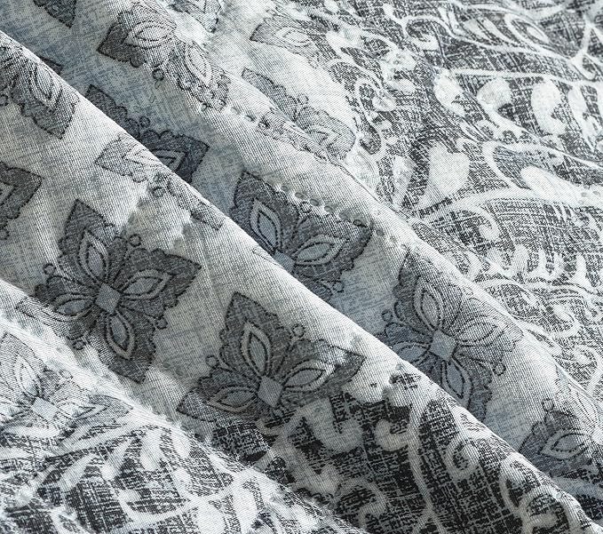 Brilliant Sunshine Multi Grey Flowers Couch Recliner Cover, 28" seat | Quilted Sofa Cover, Living Room & Bedroom Furniture Protector, Large Washable Reclining Chair Slipcover for Pets, Dogs & Cats