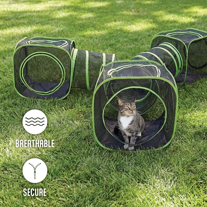 Kitty City Large Outdoor 3-Way Play Tunnel