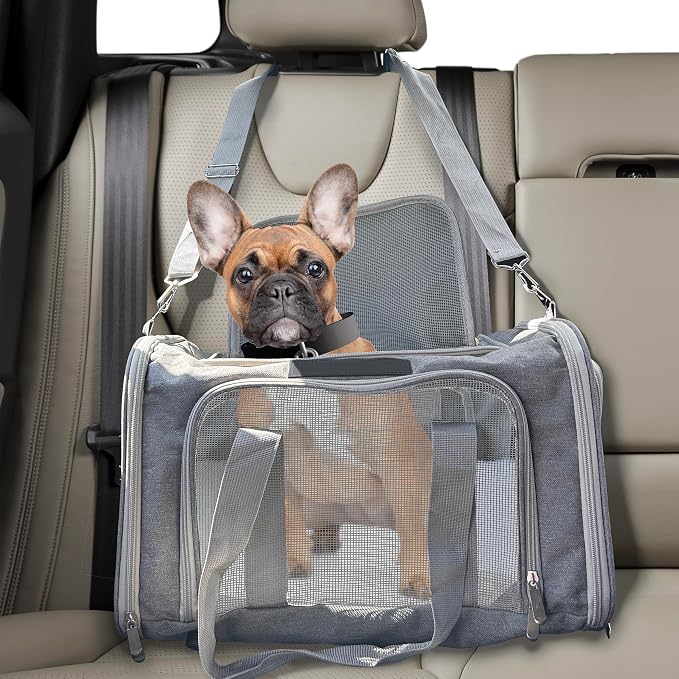 Jokari Cart Cruiser Airline Approved Pet Carrier for Versatile Travel | Versatile Travel in Car, Airplane, or Shopping Cart. Light, Anti-Scratch Mesh, Top, Side Open, Approved By Most U