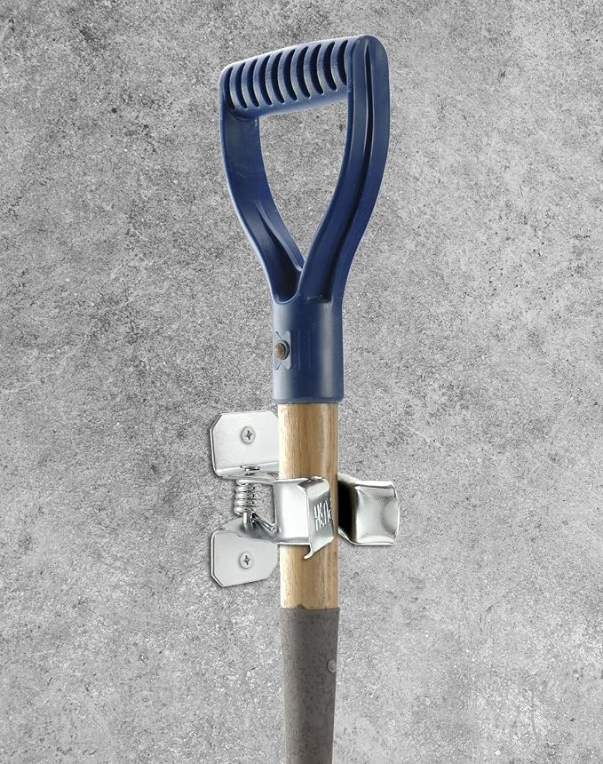 QWORK Spring Grip Mop and Broom Holder, 20 Pack Indoor and Outdoor Hanging Storage for Large Equipment such as Shovels, Rakes, Brooms, and Mops
