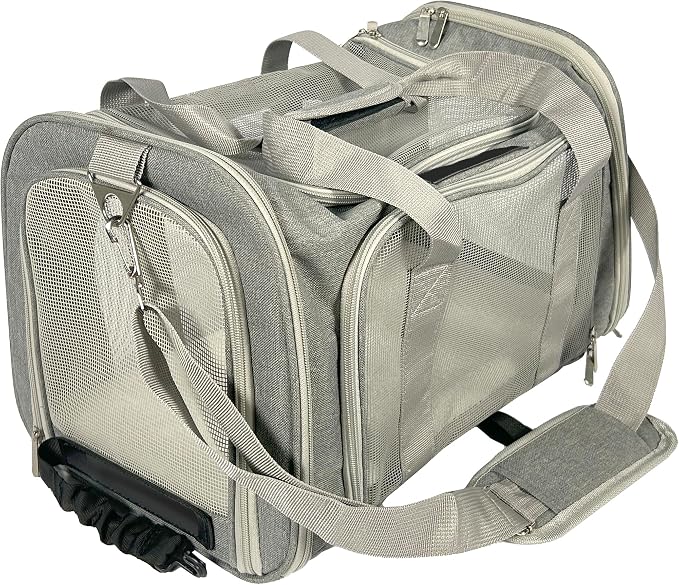 Jokari Cart Cruiser Airline Approved Pet Carrier for Versatile Travel | Versatile Travel in Car, Airplane, or Shopping Cart. Light, Anti-Scratch Mesh, Top, Side Open, Approved By Most U