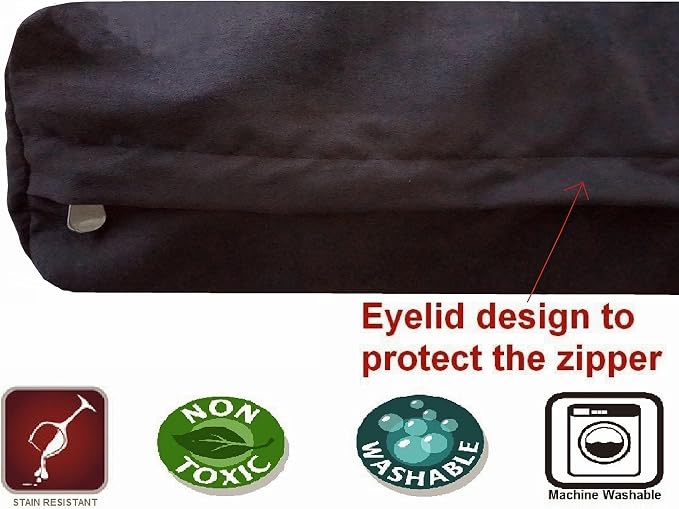 Dogbed4less Medium Large Orthopedic Dog Bed with Memory Foam for Pet, Waterproof Liner, Washable Microsuede Espresso Cover, 37X27X4 Inch