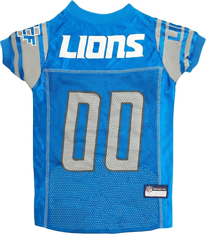 Pets First NFL Detroit Lions Dog Jersey, Size X-Large, Football Shirt Costume for Pet, Dog Sports T-Shirt, NFL Team Clothing for Cats, Licensed Pet Apparel Available in 7 Sizes and 32 Teams