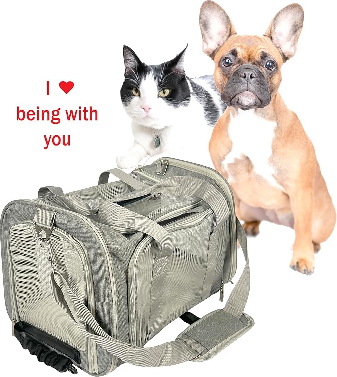 Jokari Cart Cruiser Airline Approved Pet Carrier for Versatile Travel | Versatile Travel in Car, Airplane, or Shopping Cart. Light, Anti-Scratch Mesh, Top, Side Open, Approved By Most U