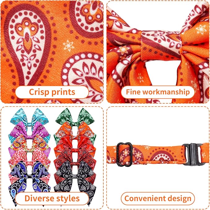 PET SHOW 10 Pack Paisley Sailor Dog Bowties for Small Dogs