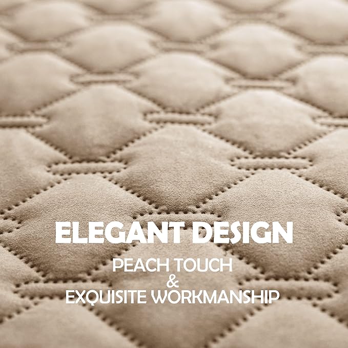 gogobunny 3X Stronger Waterproof Pet Blanket, Scratch Proof Furniture Protector for Dogs Cats, Reversible Cover 30x90 Inch, Dark Beige
