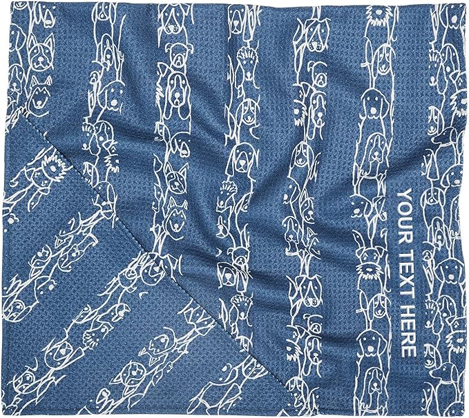 Dock & Bay Pet Towel - Super Absorbent & Quick Drying Dog Towels with Bag - 100% Recycled - Puppy Party, Medium (90x50cm, 35x19)