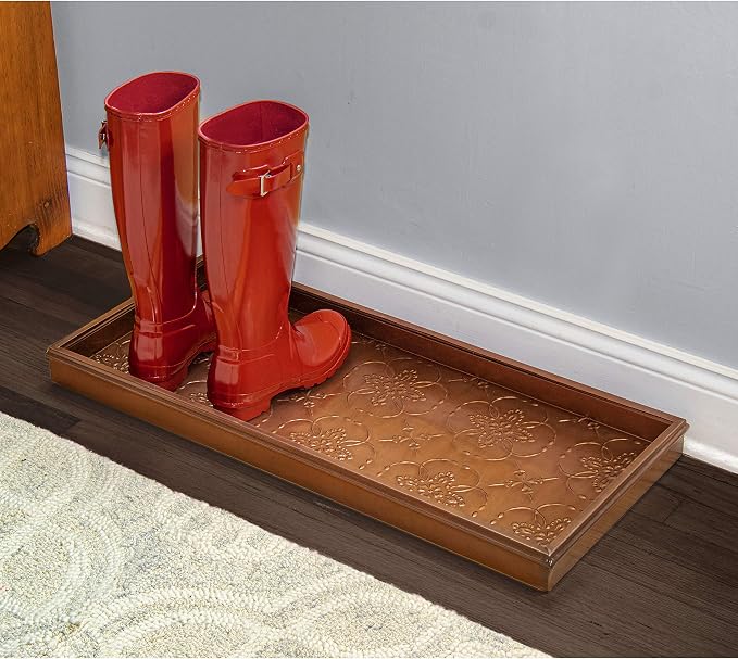 Good Directions 204VB Medallions Tray, Plants, Pet Bowls, and More Boots, Shoes, Storage, and More, Copper Large