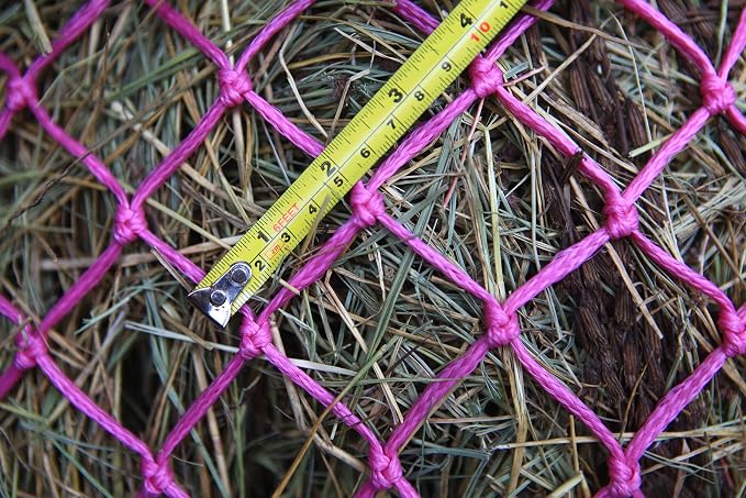 T TEKE Classic Slow hay Feeder hay nets, 40" Length with 2" Holes, Horse Supplies hay Bags for Horses, Goat Feed (Pack of 2)