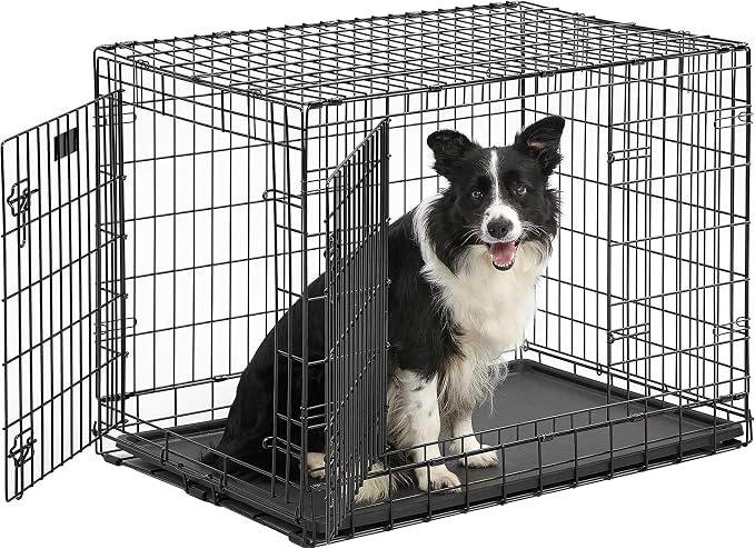 MidWest Homes for Pets Ultima Pro Heavy-Duty 36-Inch Dog Crate, Ultra-Strong Steel Double Door Pet Cage for Medium to Large Breeds, Accessories Included