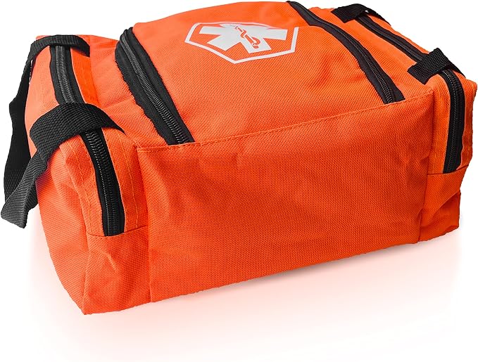 ASA TECHMED First Aid Responder EMS Emergency Medical Trauma Bag EMT, Fire Fighter, Police Officer, Paramedics, Nurse, Orange