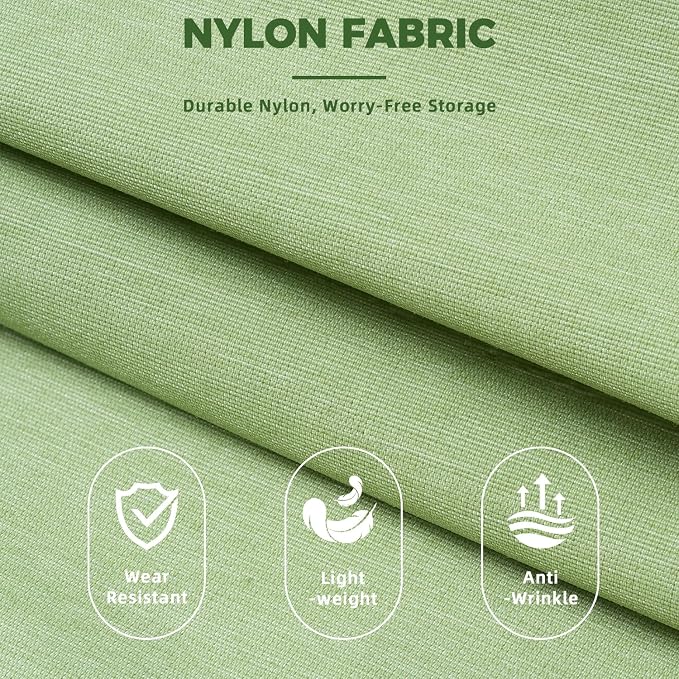 BAGAIL Lightweight Compression Packing Cubes for Travel, 6 Set,Matcha Green | Salis Nylon Fabric,Anti-Tearing,Save Space,SBS Zippers,Packing List,PVC Tag Pocket,Custom Labels,Visible Mesh,Portable Handel