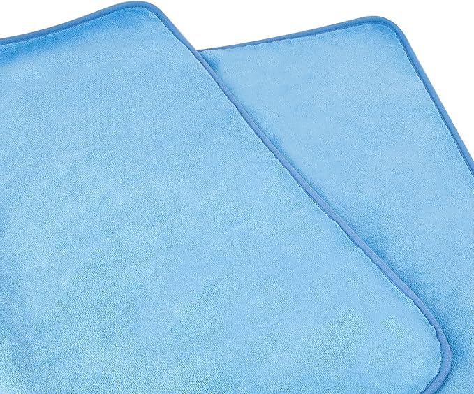 Amazon Basics Super Absorbent Microfiber Car Drying Towel, Scratch-Free, Streak-Free, Lint-Free, 36"L x 25"W, Blue