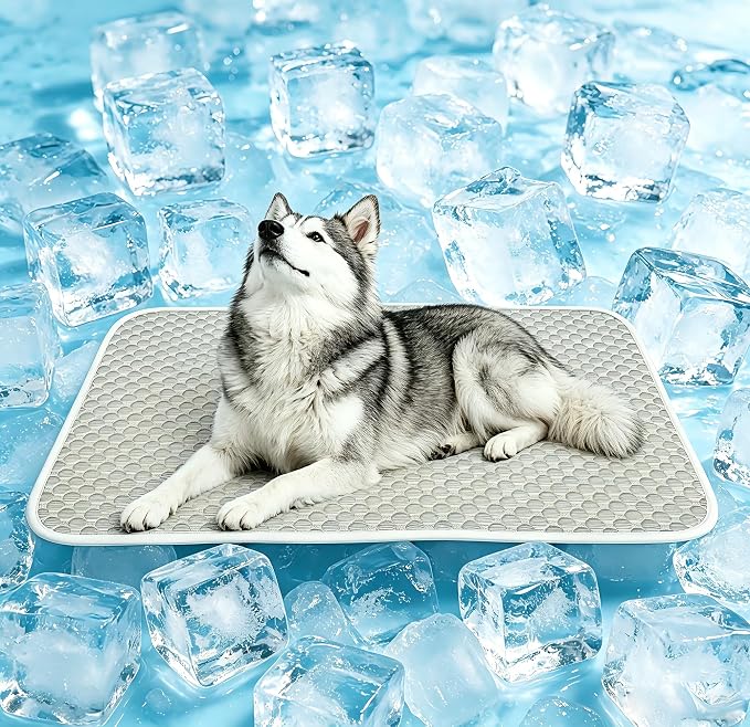 GOLOPET Laarge Cooling Mat for Dogs 27x40in | (Q-Max>0.5) Self-Cooling Dog Bed,Breathable Arc-Chill Cooling Fabric,Foldable, Easy to Clean,Outdoor & Indoor,Travel Use