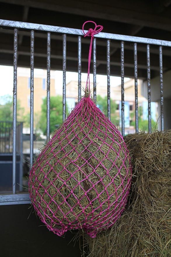 T TEKE Classic Slow hay Feeder hay nets, 40" Length with 2" Holes, Horse Supplies hay Bags for Horses, Goat Feed (Pack of 2)