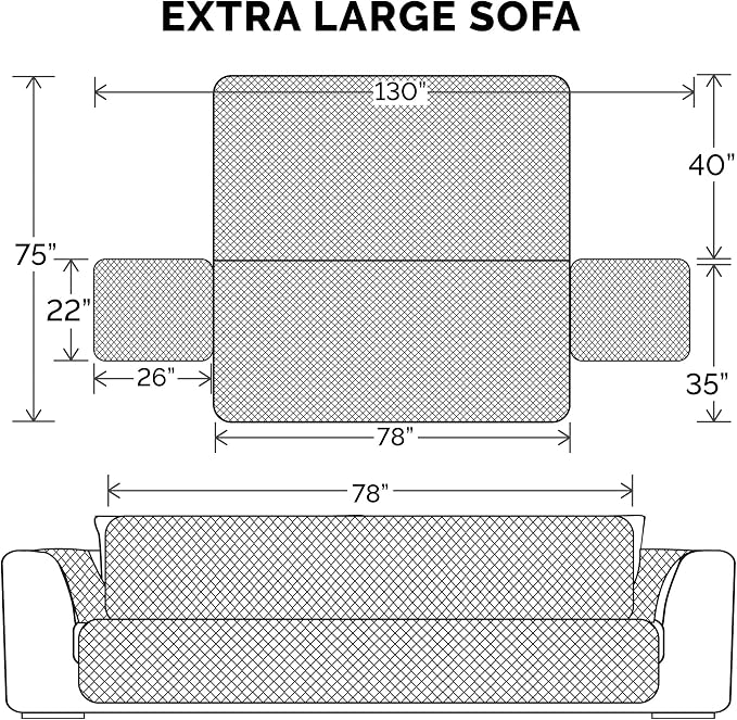 Furhaven Water-Resistant & Reversible XL Sofa/Couch Cover Protector for Dogs, Cats, & Children - Two-Tone Pinsonic Quilted Living Room Furniture Cover - Espresso/Clay, Extra Large Sofa