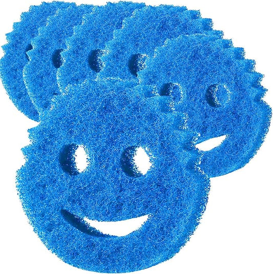 Pet Hair Remover for Laundry, 6PCS Reusable Dog & Cat Hair Remover Tool - Removes Pet Fur, Hair, Lint, Dander from Clothes &Washing Machine. (Blue, Smiling face)