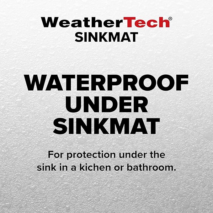 WeatherTech SinkMat – Waterproof Under Sink Liner Mat for Kitchen Bathroom – 34” x 22” Inches - Durable, Flexible Tray – Home undersink Organizer Must Haves, Black
