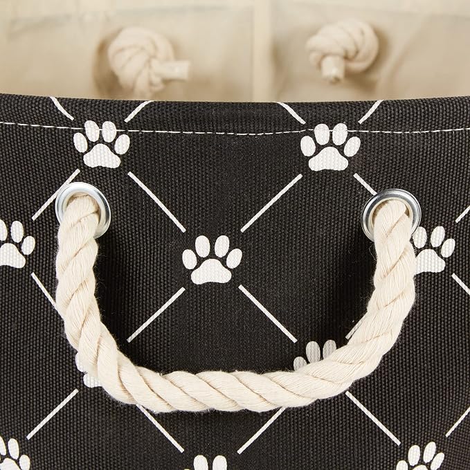 Bone Dry Pet Storage Paw & Bone Trellis, Small Rectangle 14x8x9, Black