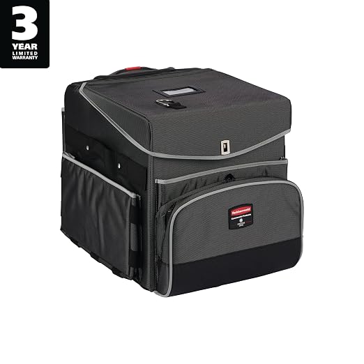 Rubbermaid Commercial Products Executive Quick Carts, Mobile/Travel Office Cart, Small, Dark Gray, for Housekeeper/Sales Rep/Medical Professionals/Home Healthcare/Teachers