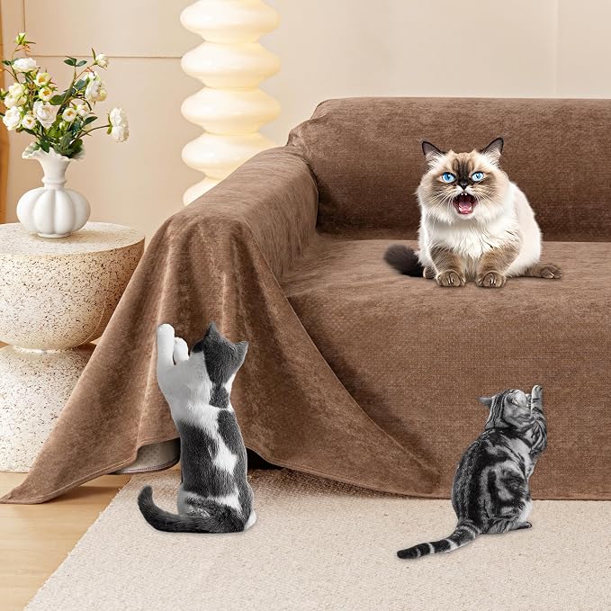 Loiion Cat Scratch Proof Furniture Protector Waterproof Sofa Cover 118"x71" | Pet-Friendly Couch Protector, Anti-Scratch & Anti-Slip Sofa Cover For Cats Dogs Kids, Machine Washable