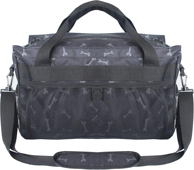 MYDAYS Dog Travel Bag, Pet Luggage Suitcase Weekend Tote Carrier with Collapsible Bowl, Pet Luggage Suitcase Weekend Tote Carrier with Collapsible Bowl (Black)