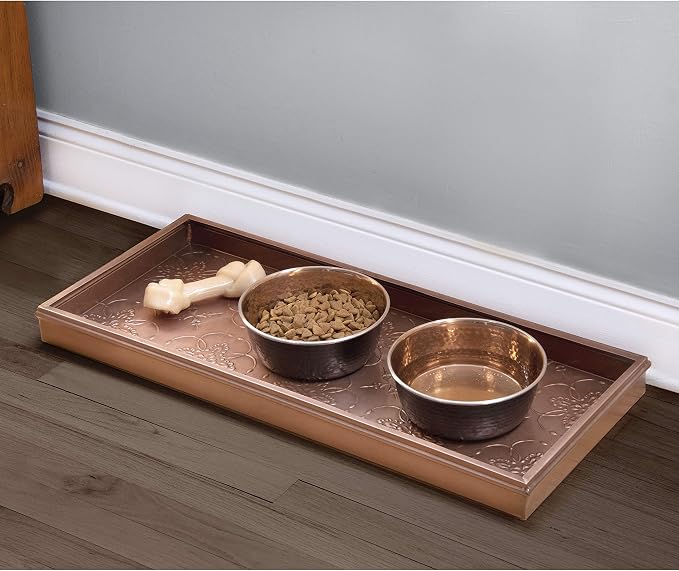 Good Directions 204VB Medallions Tray, Plants, Pet Bowls, and More Boots, Shoes, Storage, and More, Copper Large