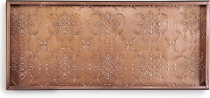 Good Directions 204VB Medallions Tray, Plants, Pet Bowls, and More Boots, Shoes, Storage, and More, Copper Large