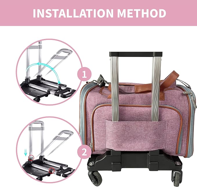 Mr. Peanut's Spinner Wheelbase Luggage Cart, Adding Rolling Functionality to Bags & Pet Carriers