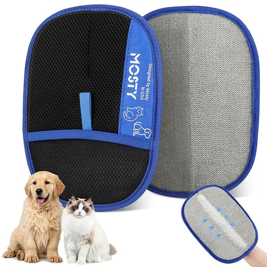 Pet-Hair-Removal-Glove, Reusable Cat & Dog Deshedding Glove for Sofa, Furniture, Couch, Carpet, Car Seat, Efficient-Double-Sided-Electrostatic-Pet-Grooming-Mitt, Quick Cleaning Fur Remover Tool 1PCS