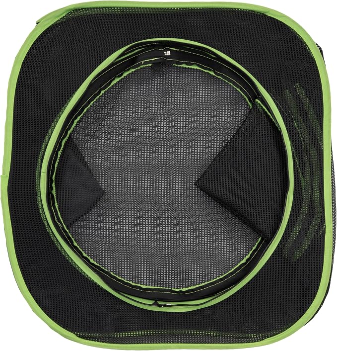 Kitty City Large Outdoor Cat Play Cube, Mesh Pop-Up Cat Enclosure for Indoor & Outdoor Use, Expandable Modular Cat Playpen with Zippered Access - Green