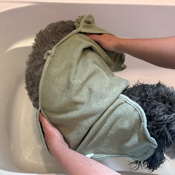 SPOT Clean Paws - Chenille Microfiber Dog Towel - 30X16 Inches/Attractive, Durable, Super Absorbent, Washable. by Ethical Pets, Assorted (50069) (Pack of 2)