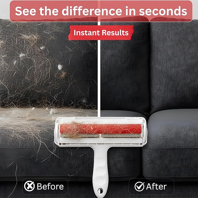 Pet Hair Remover Roller for Dogs & Cats – Reusable Fur & Lint Remover Tool with Easy-Grip Handle, Durable Plastic, Ideal for Furniture, Carpets & Clothes
