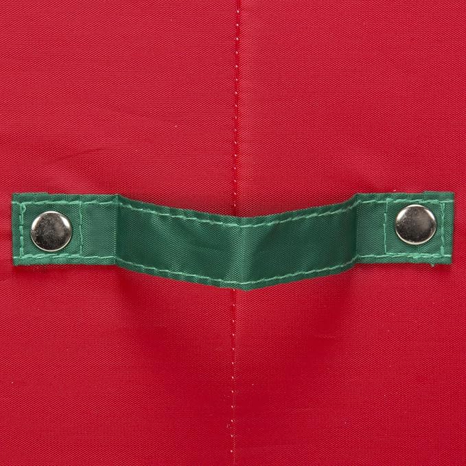 Household Essentials 27‑Piece Ornament Storage Box with Clear Front Panel and Adjustable Dividers, Red and Green
