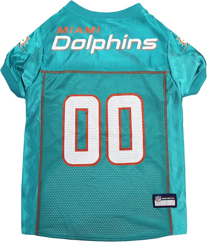 Pets First NFL Miami Dolphins Dog Jersey, Size X-Large, Football Shirt Costume for Pet, Dog Sports T-Shirt, NFL Team Clothing for Cats, Licensed Pet Apparel Available in 7 Sizes and 32 Teams