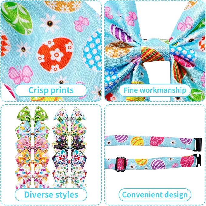 PET SHOW 10 Pack Easter Sailor Dog Bowties for Small Dogs
