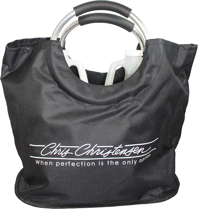 Chris Christensen Dog Grooming Bag Organizer, Tote Bag, Black Metal Handle Bag for Professional Groomers, Dog Grooming Carrier For Tools, Professional Pet Tool Carrier