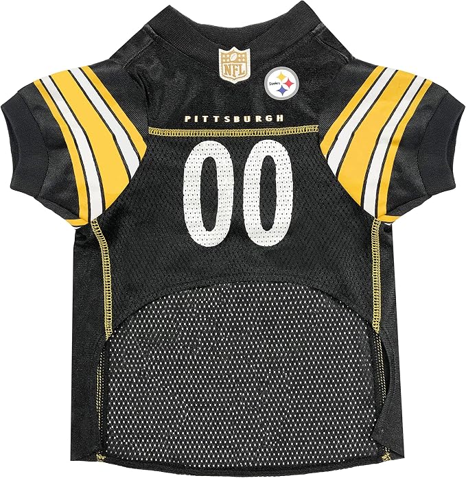 Pets First NFL Pittsburgh Steelers Dog Jersey, Size Small, Football Shirt Costume for Pet, Dog Sports T-Shirt, NFL Team Clothing for Cats, Licensed Pet Apparel Available in 7 Sizes and 32 Teams