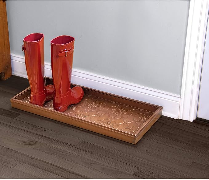 Good Directions 204VB Medallions Tray, Plants, Pet Bowls, and More Boots, Shoes, Storage, and More, Copper Large